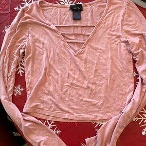 Long sleeve crop top